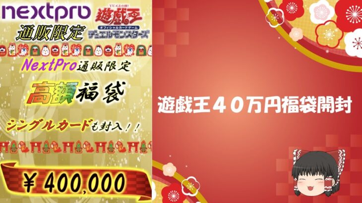 【遊戯王】ネクストプロ通販店40万円福袋開封！！