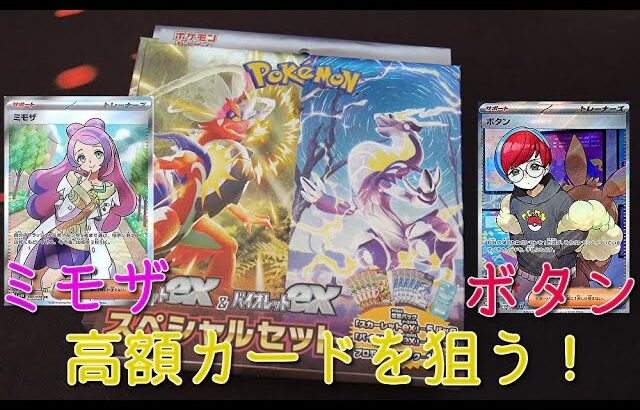 【ポケモンカードゲーム】スカーレットexバイオレットexスペシャルセット2つ開封してミモザSRボタンSR狙う！！！