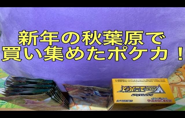 【ポケカ】新年の秋葉原で買い集めたポケモンカードを開封した件【ことよろ】