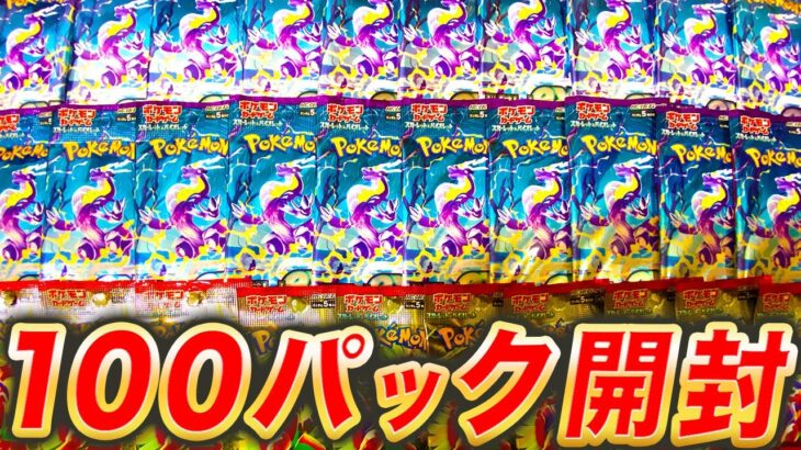 【SAR祭り！？】再販で買えたバイオレットexとスカーレットexを100パック開封した結果…【ポケモンカード/ポケカ】