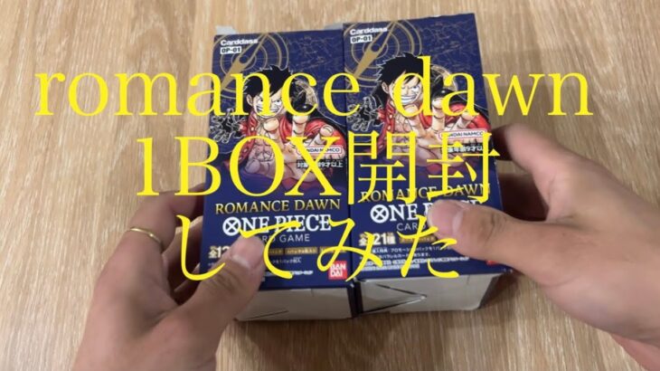 [ワンピースカード]romance dawn 1BOX開封してみた