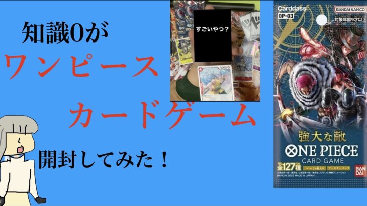 【開封動画】最近流行っているワンピースカードゲーム知識０の人が開けてみた。