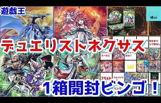 [遊戯王]12期！25th！記念カードも収録された新期パックでビンゴしていく～！[デュエリストネクサス開封][第5回ビンゴ]