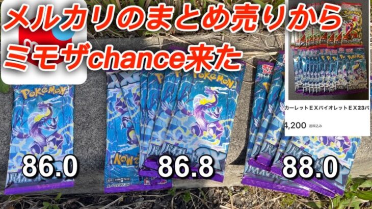 【ポケカ】メルカリで買ったバラパックのまとめ売りからミモザchance到来した