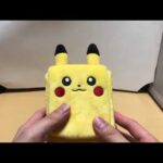 【ポケモンカードゲーム】ぬいぐるみデッキケースピカチュウを開封する動画