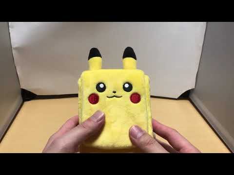 【ポケモンカードゲーム】ぬいぐるみデッキケースピカチュウを開封する動画