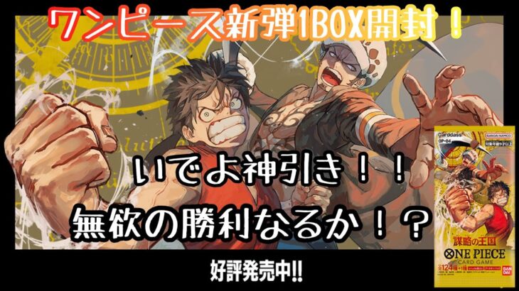 ワンピース新弾‼️謀略の王国1BOX開封‼️神引き見せてやるぜー‼️/《ワンピースカード》