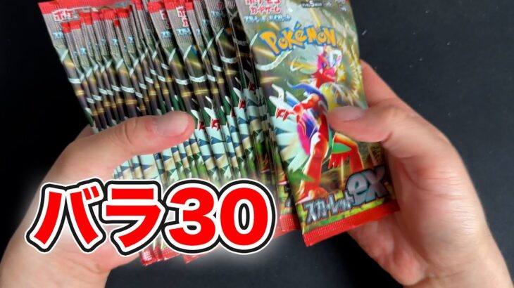 【ポケカ】スカーレットexをバラで30パック手に入れた！！