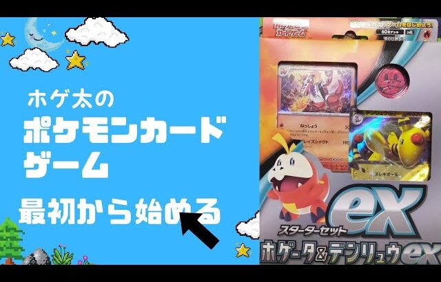 【ホゲ太のポケモンカードゲーム】part1 スターターセットexホゲータ&デンリュウexを開封してみた!!   ※音量低いのですみません