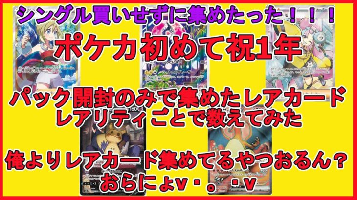 【ポケカ】俺が1年で集めたカードたちを見てくれよ【シングル買いなし】