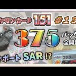 【ポケカ】 サポート SAR キター(ﾟ∀ﾟ)ー！！ ３７５パック高速全開封 !! SR 以上出るまでヤメれません!!  ポケモンカード１５１＃１３ 【pokemon card game】