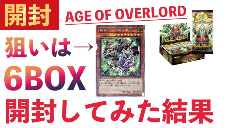 【遊戯王パック開封】新弾エイジオーバーロードを6BOX開封してみた結果