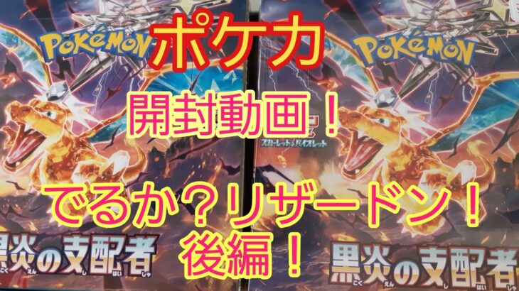 ポケモンカード　黒炎の支配者パック開封　後半です！ついにあのSRが・・・