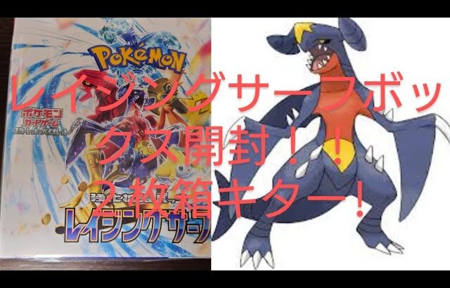 ポケモンカード　新弾レイジングサーフボックス開封してみた!まさかの２枚箱！！ガブリアスSARでるのか！？