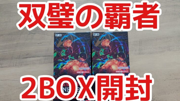 【ワンピースカード】双璧の覇者2BOX開封