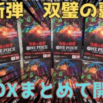 【ワンピカ開封】最新弾の双璧の覇者を8BOX一気に開封した！！半分近くが2枚箱で引き強の神が下りてきました【ワンピースカード／双璧の覇者】