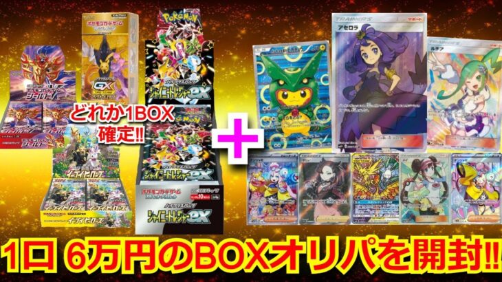 【ポケカ】1口 6万円のオリパの高額BOXオリパを開封‼新弾のシャイニートレジャーexをノリで開封したら、まさかの10BOXに1枚のレアカードが！？【高額】【開封動画】【オリパ】【ポケモンカード】