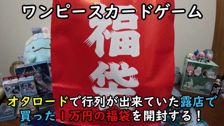 【福袋2024】オタロードで行列が出来ていた露店で買ったワンピカード1万円福袋を開封する！【ワンピースカードゲーム】