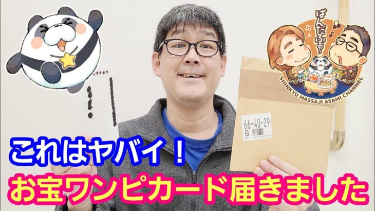 【VLOG】大興奮！視聴者様から届いたワンピースカードがヤバイ！！【パンダ先生夫婦のプレゼント開封】