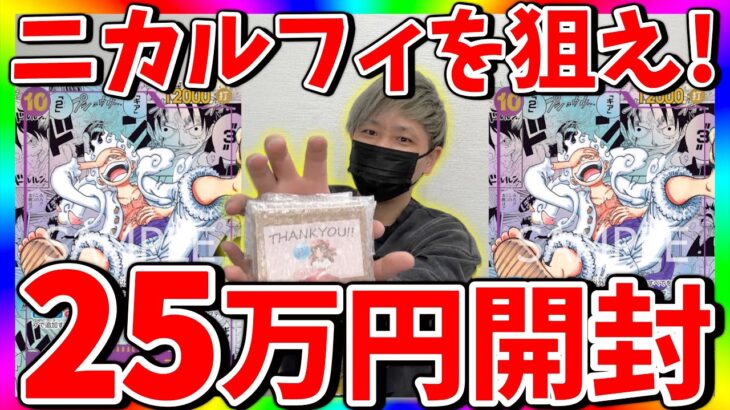 【福袋くじ】たった１枚のニカルフィ狙って25万円オリパ開封！まさかの結果に‥（ワンピースカード）