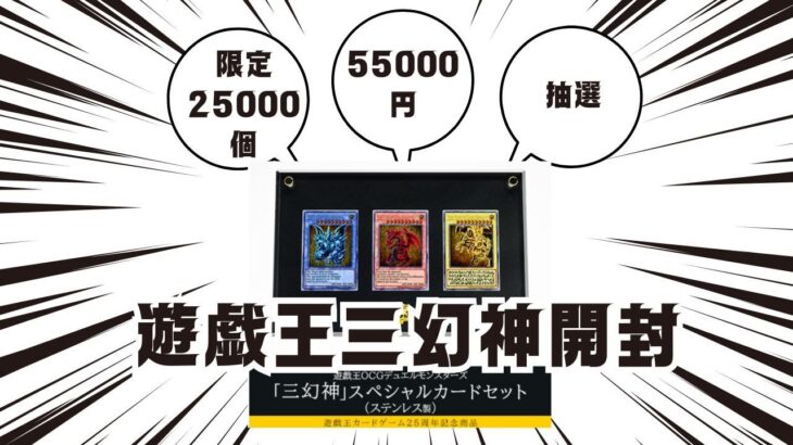 「三幻神」スペシャルカードセット(ステンレス製)開封してみた　遊戯王25周年記念商品　限定25000個