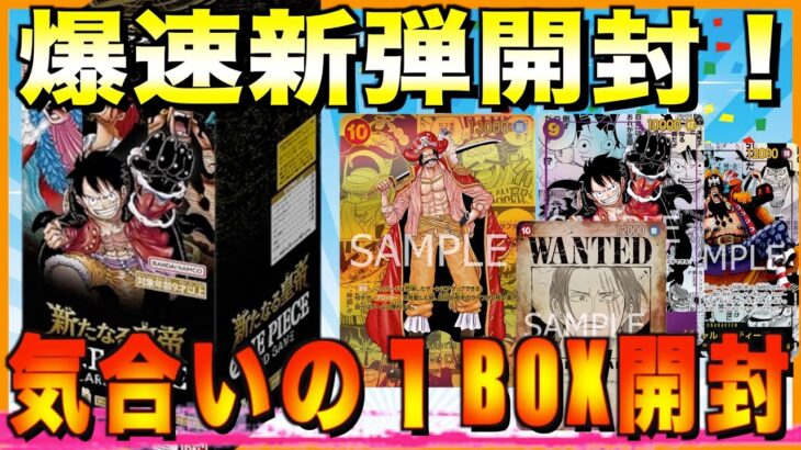 【ワンピ】【開封動画】【新たなる皇帝】魂の新弾1BOX開封！金ロジャー神引きなるか！？