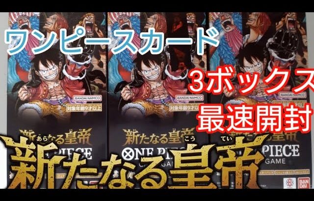 【ワンピースカード】今日発売の新たなる皇帝3ボックス開封が過去一の引きで泣いた