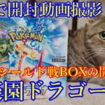 【ポケモンカード】最新弾！＜楽園ドラゴーナ＞実家でのBOX開封(横浜エディオン産)