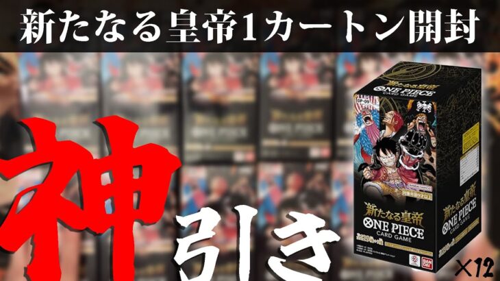 【ワンピ開封】新たなる皇帝1カートン開封でまさかの”神”降臨！！【しゃけ海賊団】