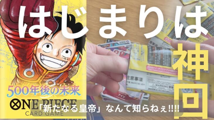 【神回】ワンピースカード 新たなる皇帝？！そんなの知らねぇ‼︎‼︎‼︎500年後の未来開封で、まさかの神引き