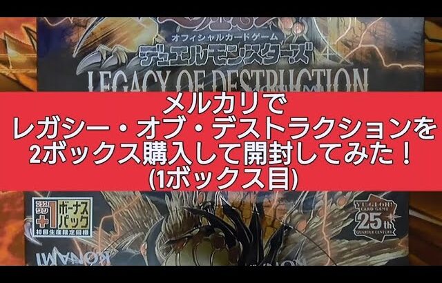 (遊戯王)メルカリでレガシー・オブ・デストラクションを2ボックス購入して開封してみた！(1ボックス目)