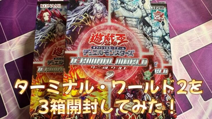 【遊戯王】ターミナル・ワールド2を3箱開封してみた！