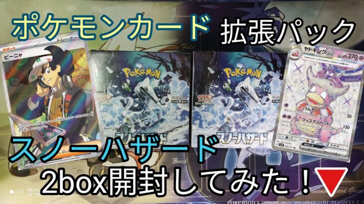 再販　ポケモンカード 拡張パック スノーハザード 2box開封してみた！▼発売日2023年4月14日