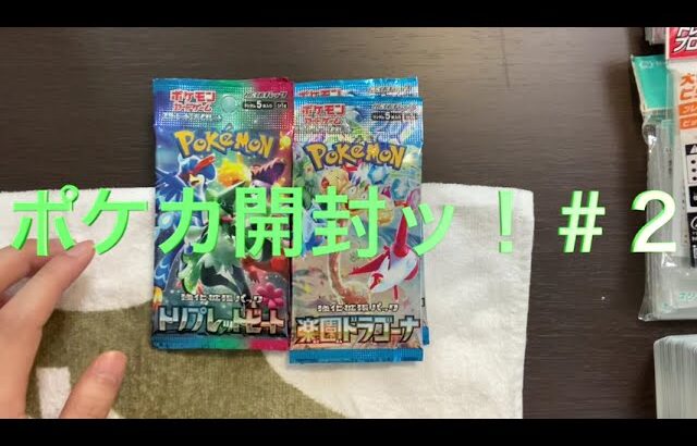 ポケカ開封！＃２　トリプレットビート、楽園ドラゴーナ