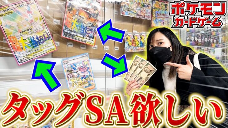 【ポケカ開封】タッグチームSAがどうしても欲しい妹が財布の中身を散財する動画