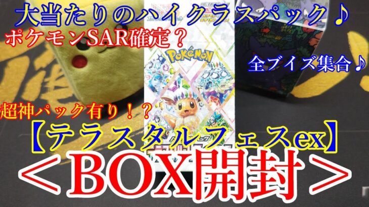 【ポケモンカード】超神パック封入有り！？＜テラスタルフェスexBOX開封＞