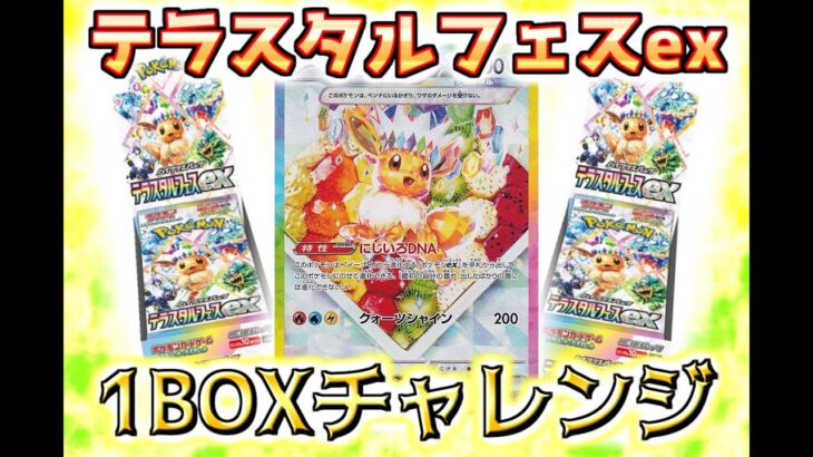 【神回】【ポケカ開封】イーブイが欲しいんじゃッ!!テラスタルフェス1BOXチャレンジ!!【ポケモンカードゲーム】