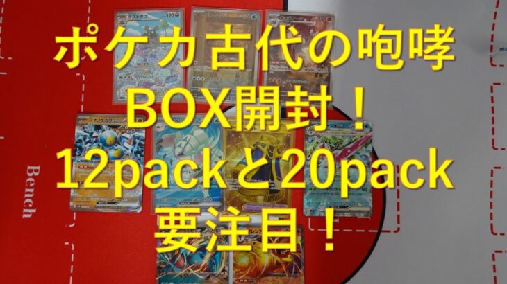 ポケモンカード「古代の咆哮」BOXを開封してみた！12パック目と20パック目に素敵なカードが！