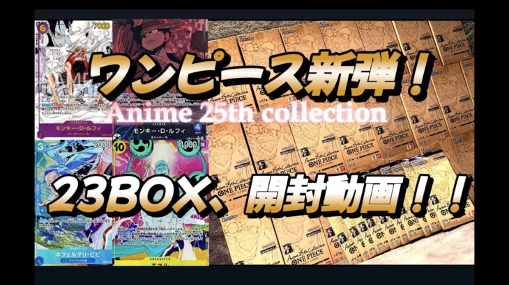 【ワンピースカード】２３BOX開封‼️新弾🔥「Anime 25th collection」発売初日に買って開けて即日で売ってみた‼️【ワンピカ開封🔥】